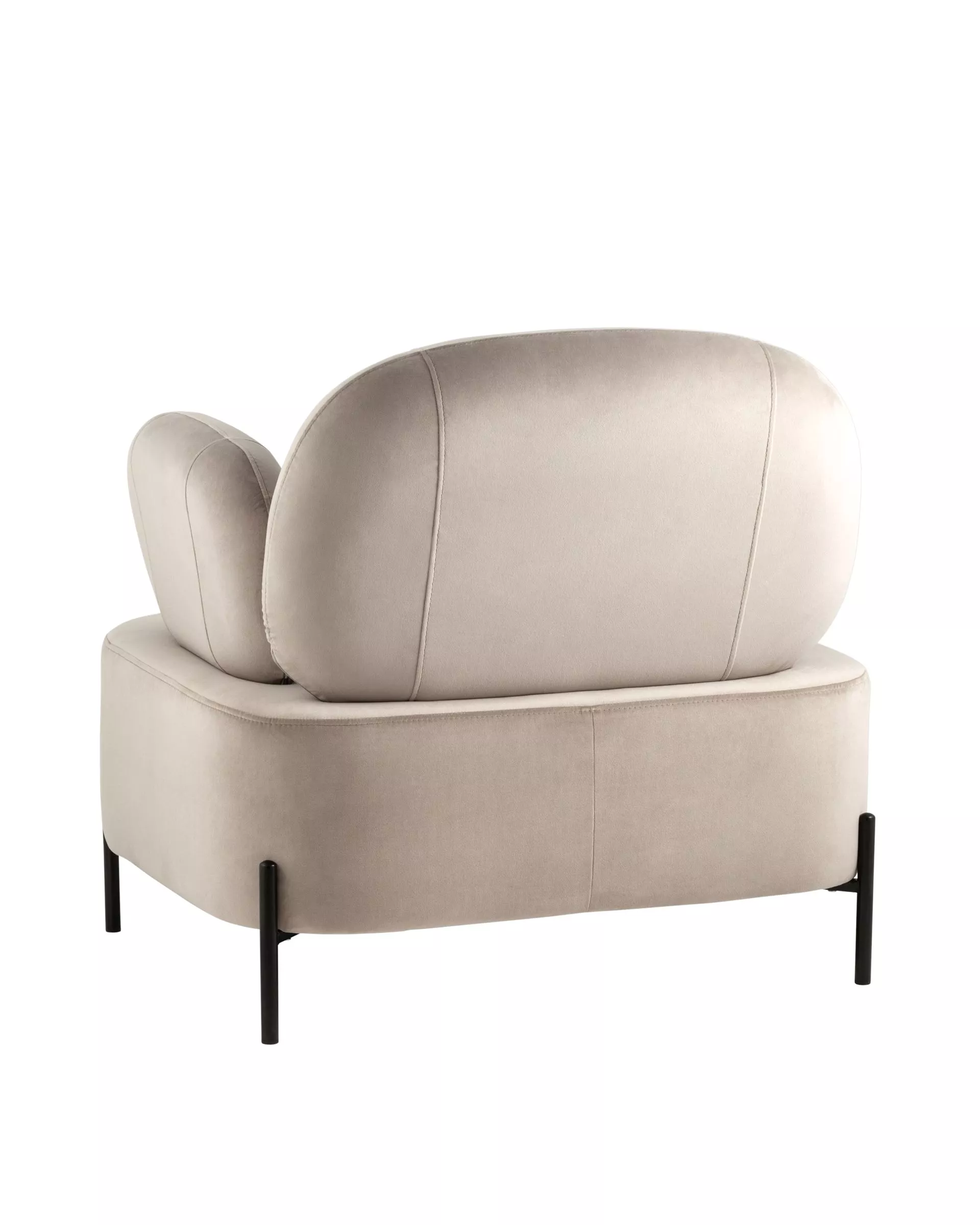 Кресло Кэнди с подлокотниками велюр светло-серый