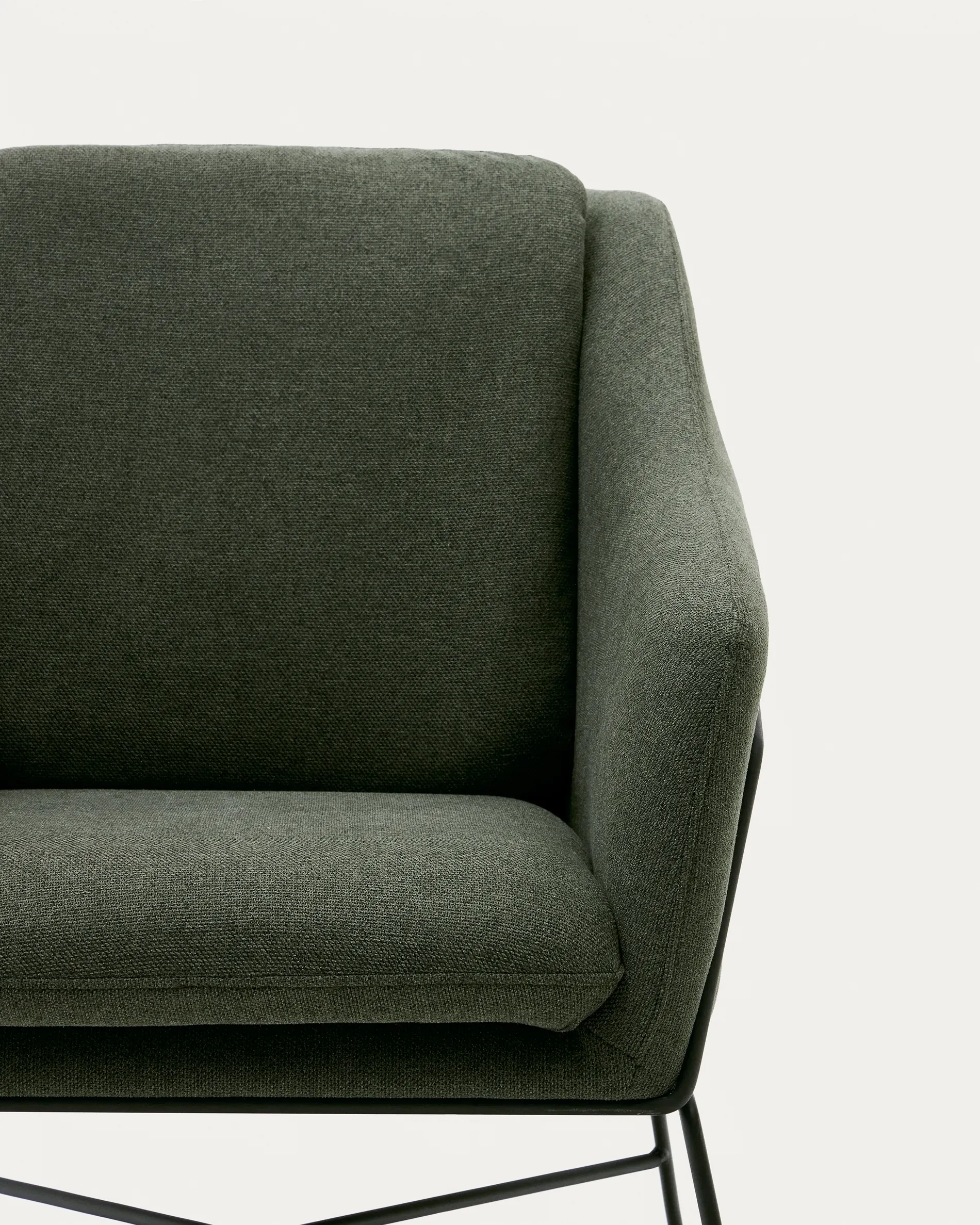 Кресло La Forma Brida зеленое черные стальные ножки 181451