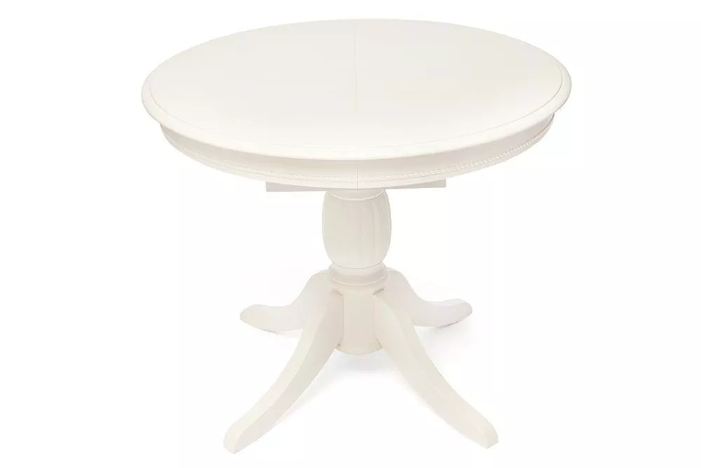 Круглый стол из дерева BEATRICE NEW белый