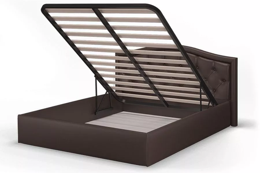 Двуспальная кровать Стелла с подъемным механизмом 160 см ROCK 12 (серо-фиолетовый) МЛК