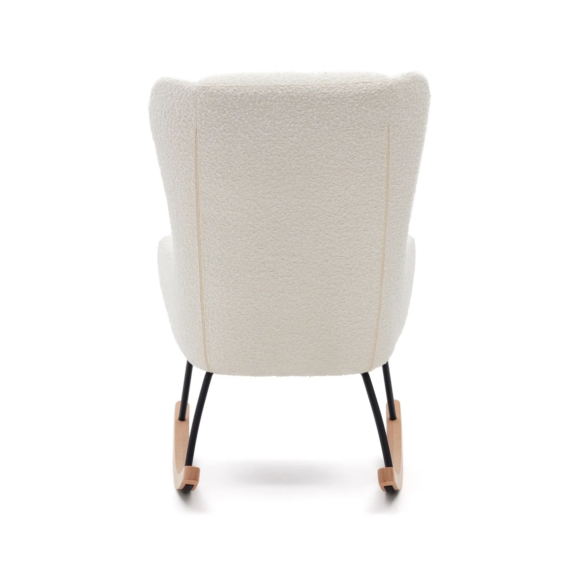 Кресло-качалка La Forma Maustin белое стальные ножки с деревом бука 172704