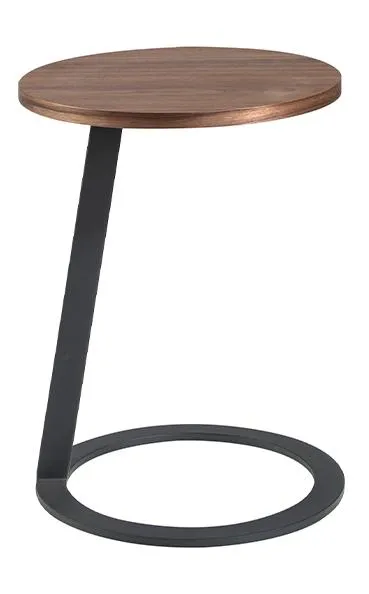 Приставной столик Angel Cerda 2115/MH1613 из ореха и черной стали