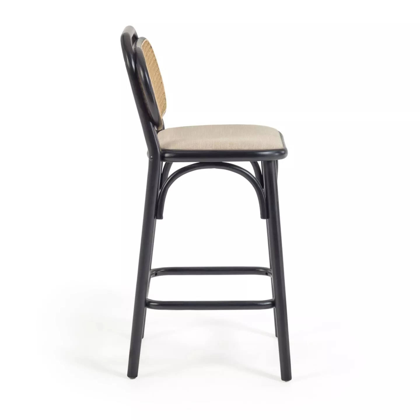 Барный стул La Forma Doriane из цельного вяза с мягким сиденьем