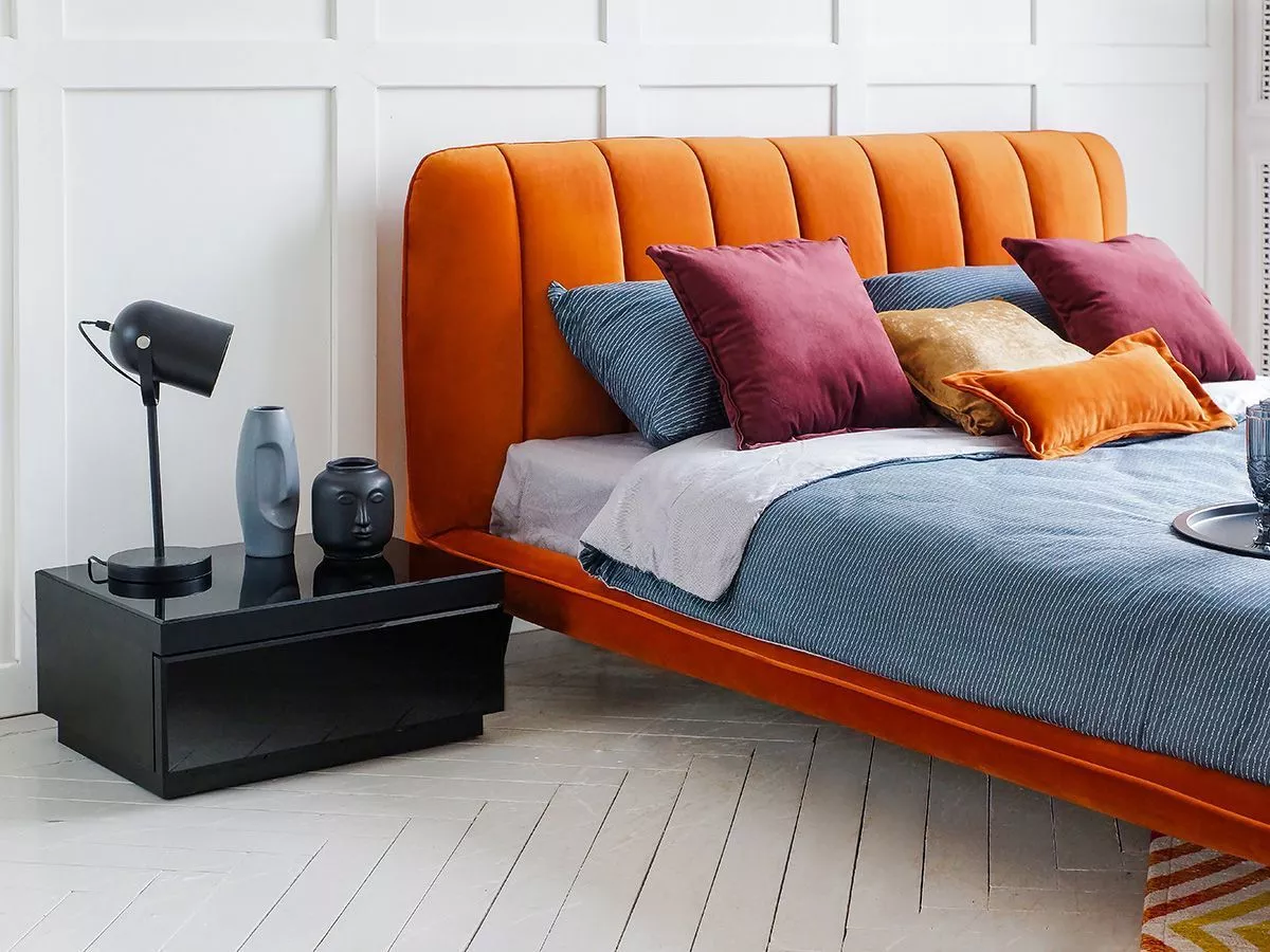 Кровать Amsterdam 160х200 оранжевый 564363