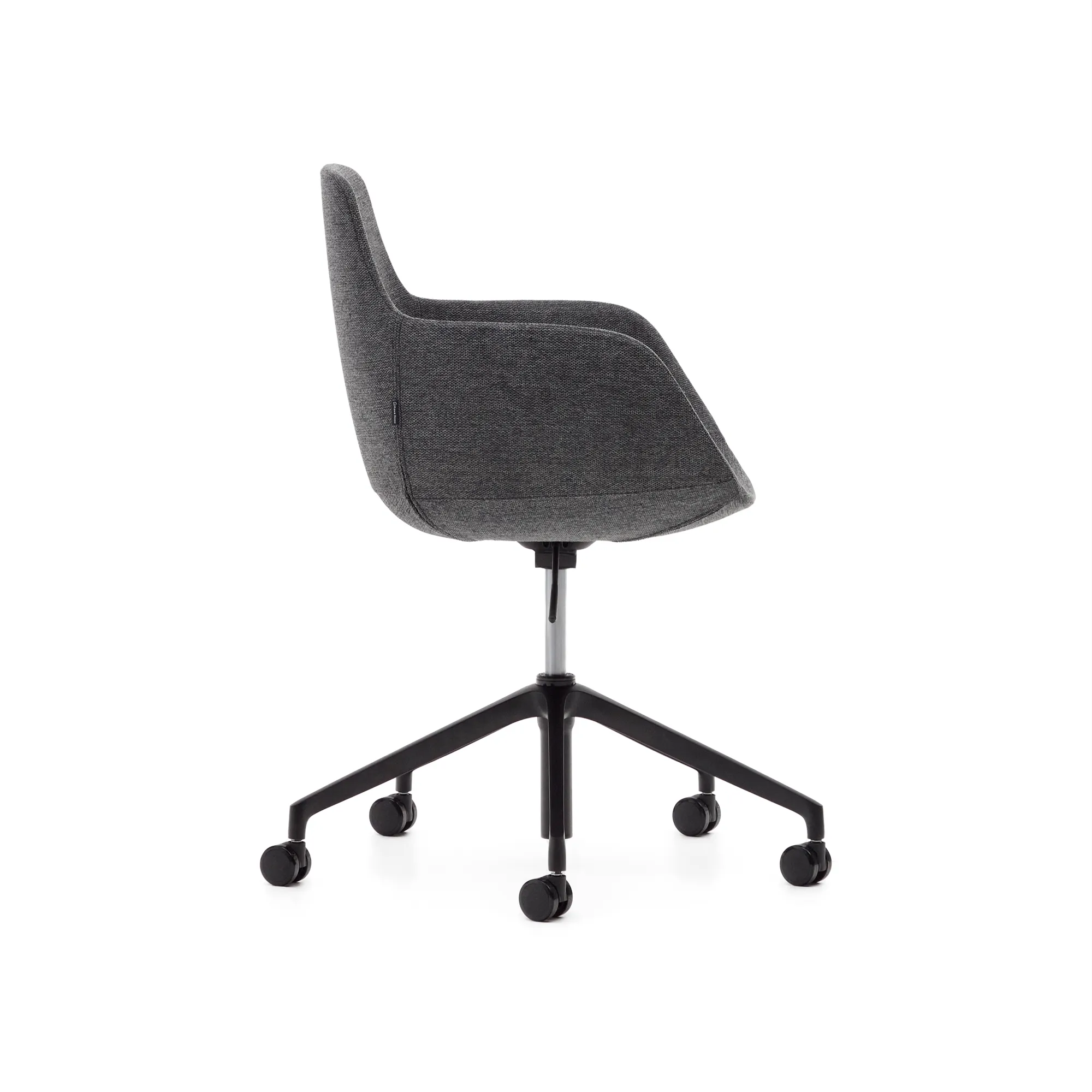 Компьютерное кресло La Forma Tissiana темно-серый алюминиевые ножки с черной матовой отделкой 175086