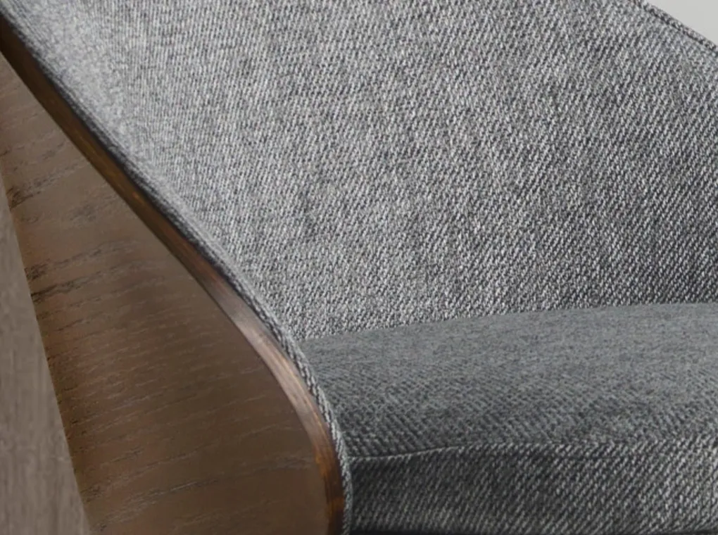 Барный стул Angel Cerda 4127/BS-S197 серая ткань спинка орех 173013