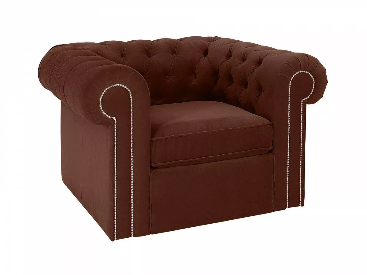 Кресло Chesterfield (молдинги) коричневый 467064