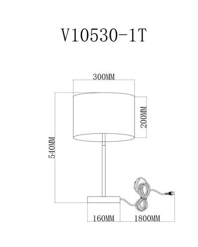 Лампа настольная Moderli Visalia V10530-1T