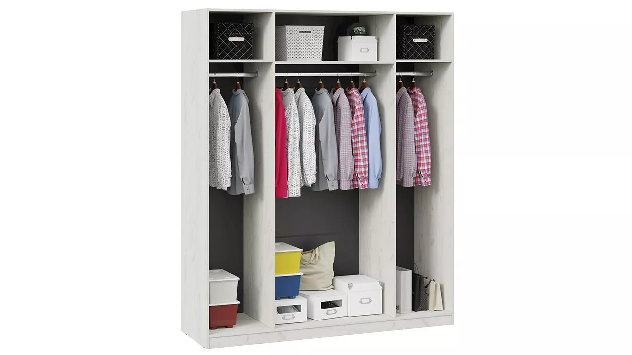 Шкаф для одежды комбинированный Либерти дуб крафт белый СМ-297.07.441