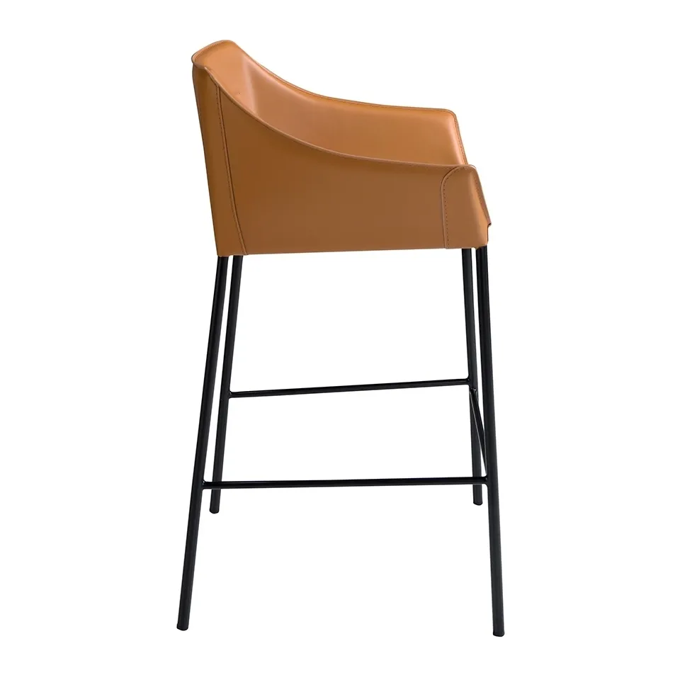 Барный стул Angel Cerda 4145/CS931A коричневый из экокожи 181705