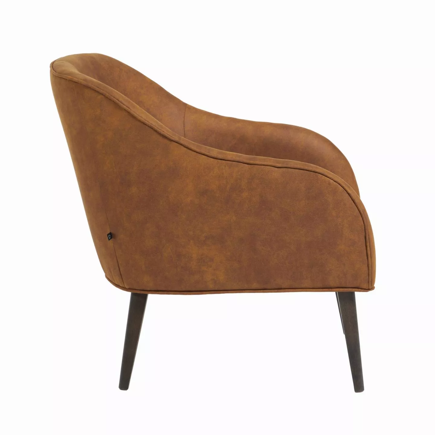 Кресло La Forma Lobby светло-коричневое с ножками в отделке венге