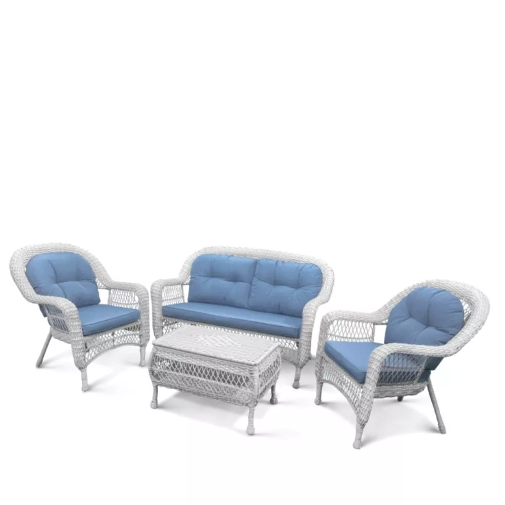 Комплект мебели из ротанга LV-520 White/Blue