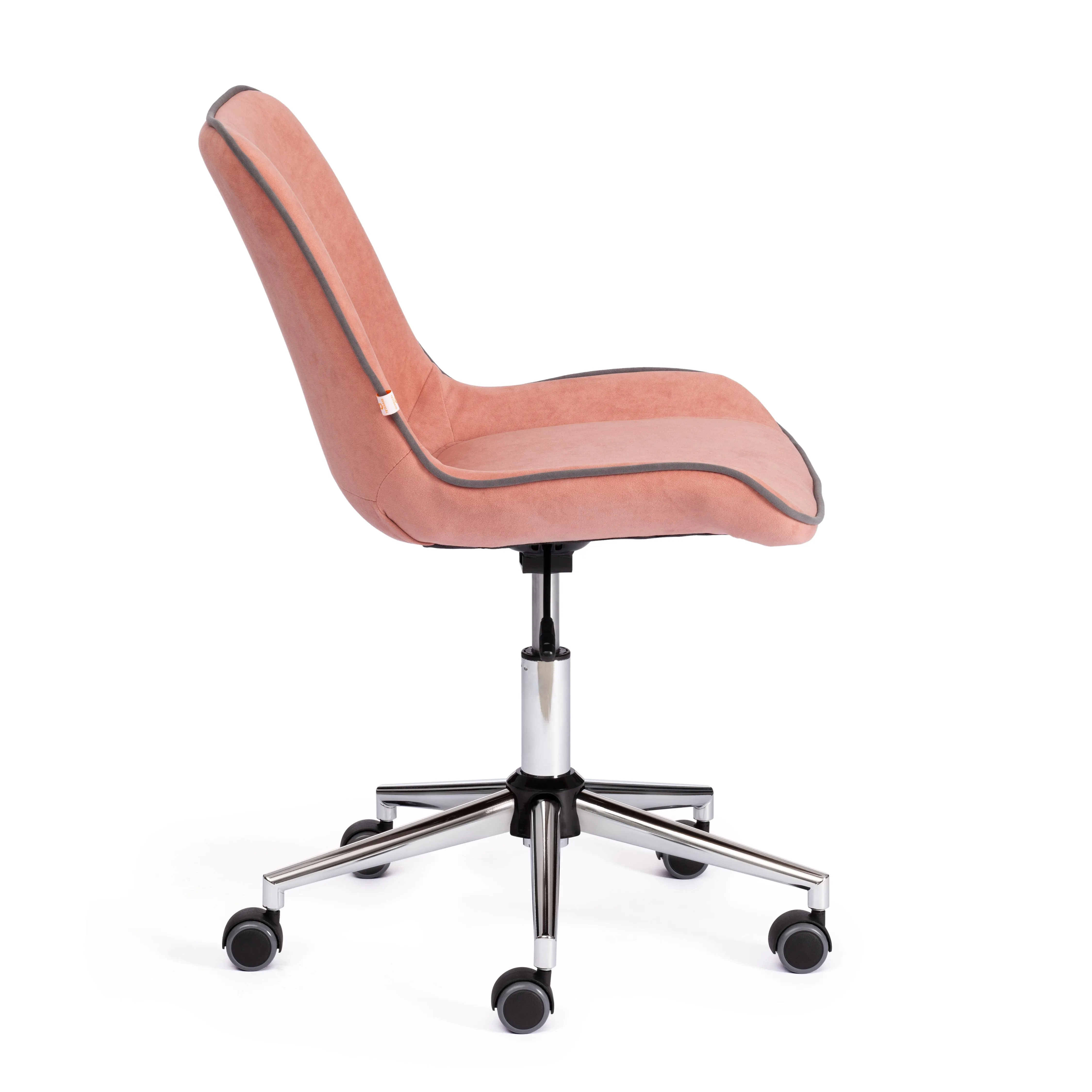 Кресло офисное STYLE флок розовый