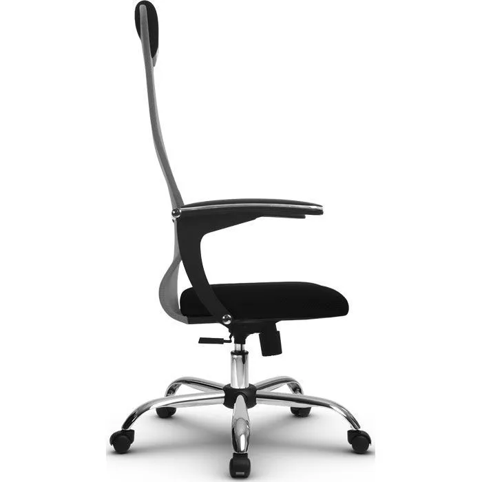 Кресло компьютерное SU-BU158-8 Ch Светло-серый / черный