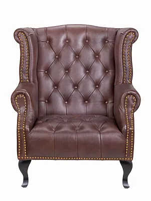 Кресло из кожи Royal Коричневое