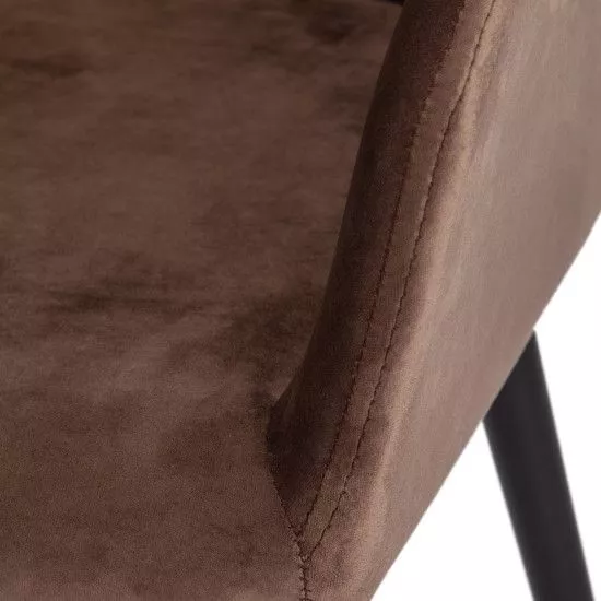 Кресло BREMO коричневый бархат / черный