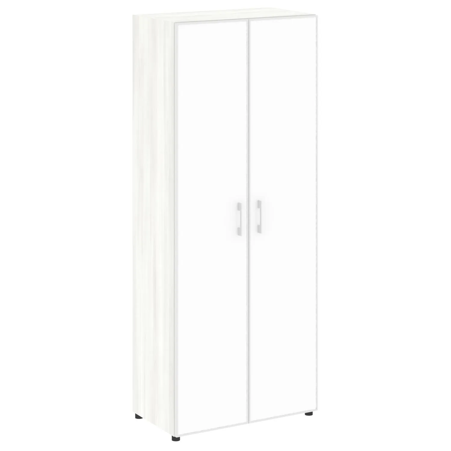 Шкаф высокий широкий (2 высоких фасада стекло лакобель белое в раме) Riva YALTA LT.ST-1.10 R white