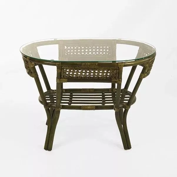 Комплект мебели из ротанга Пеланги 02 15 с 2х местным диваном и овальным столом олива