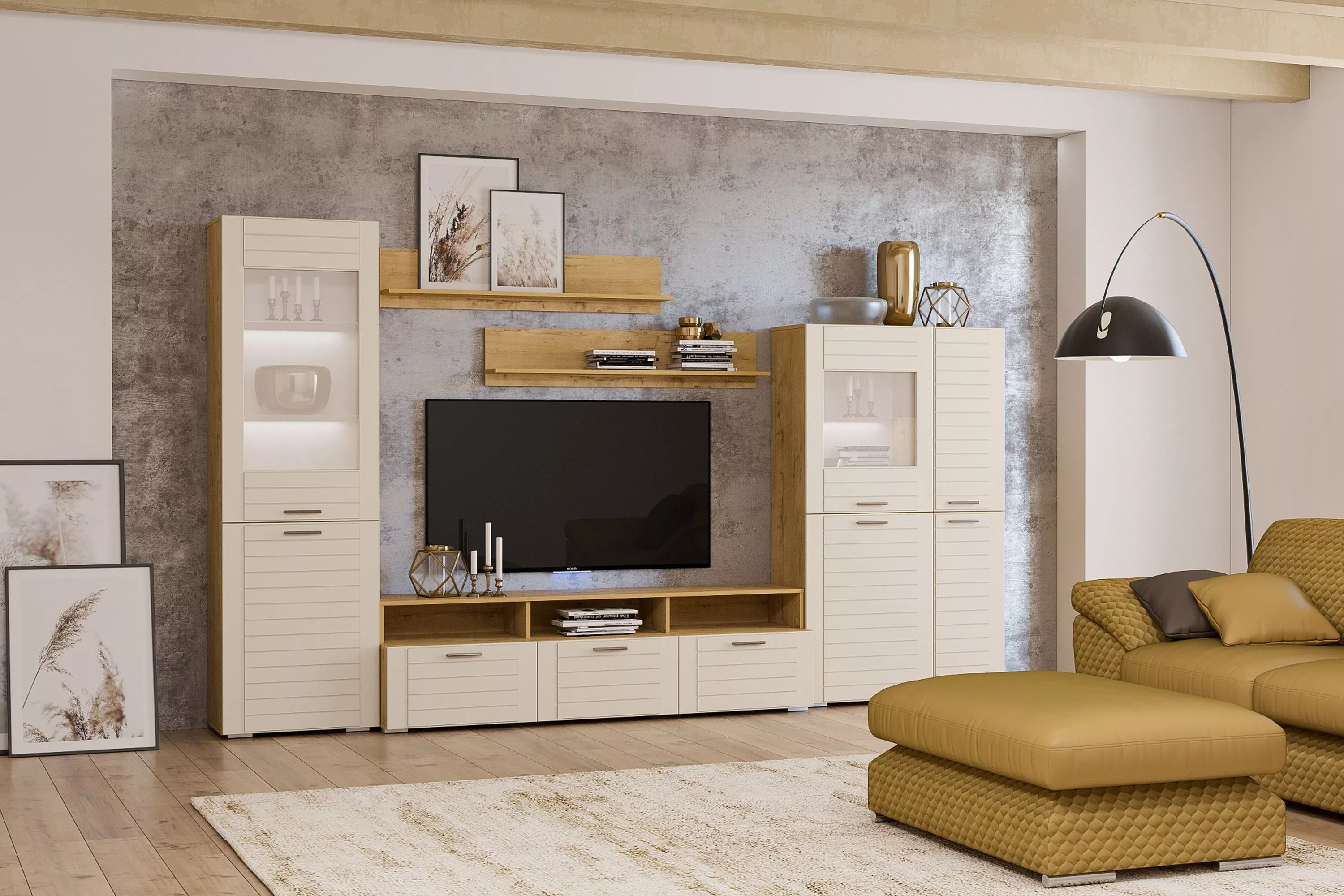 Модульная мебель для гостиной Livorno Silva панакота