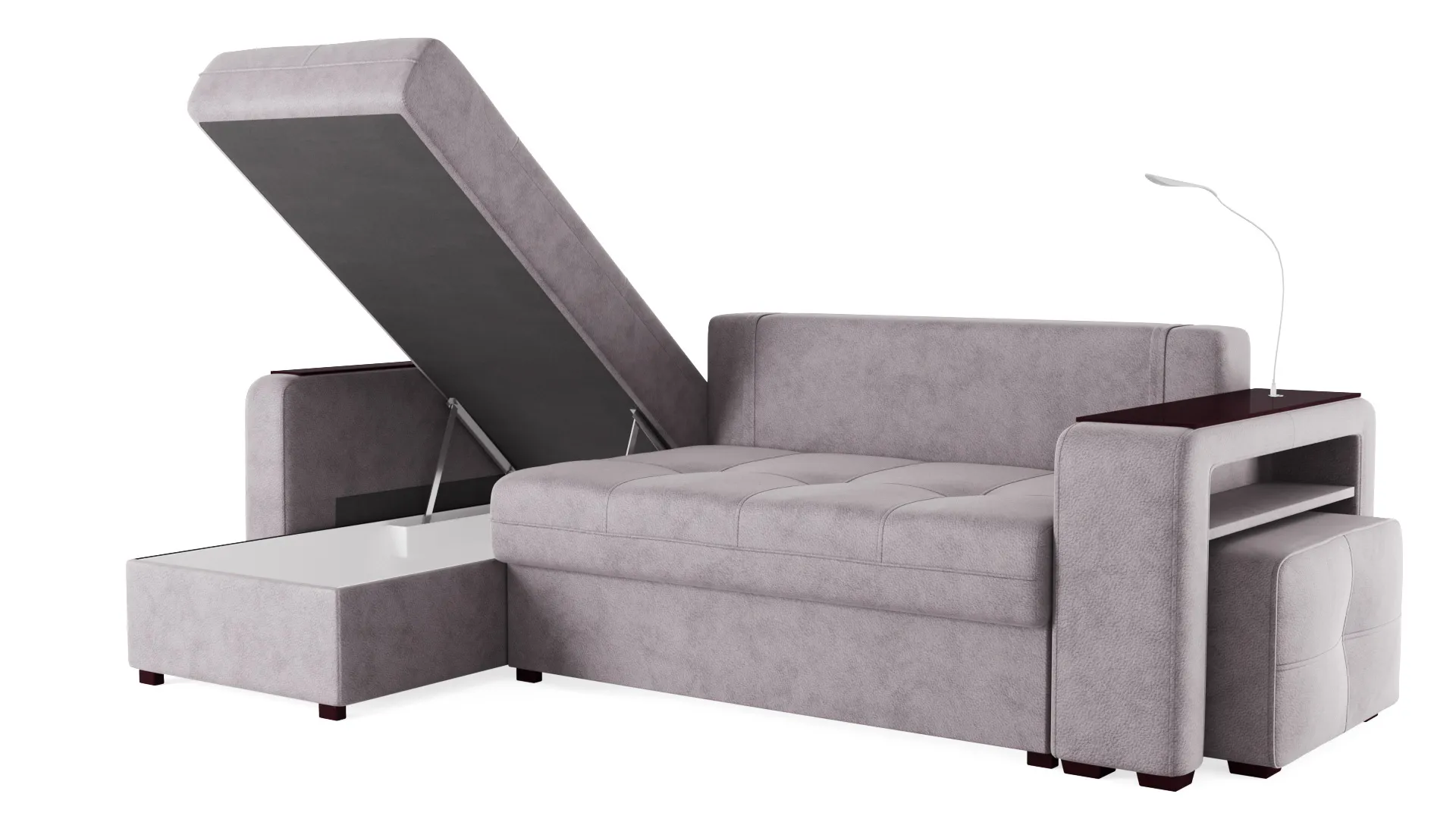 Угловой диван-кровать Smart Silva 4 Кашемир 890 левый