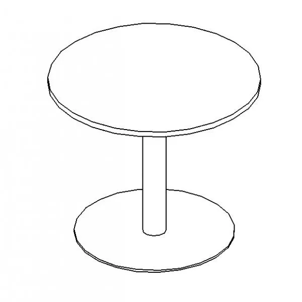 Стол для переговоров круглый на опоре-колонне 90x90x73,9 на металлокаркасе А4 ХР 141