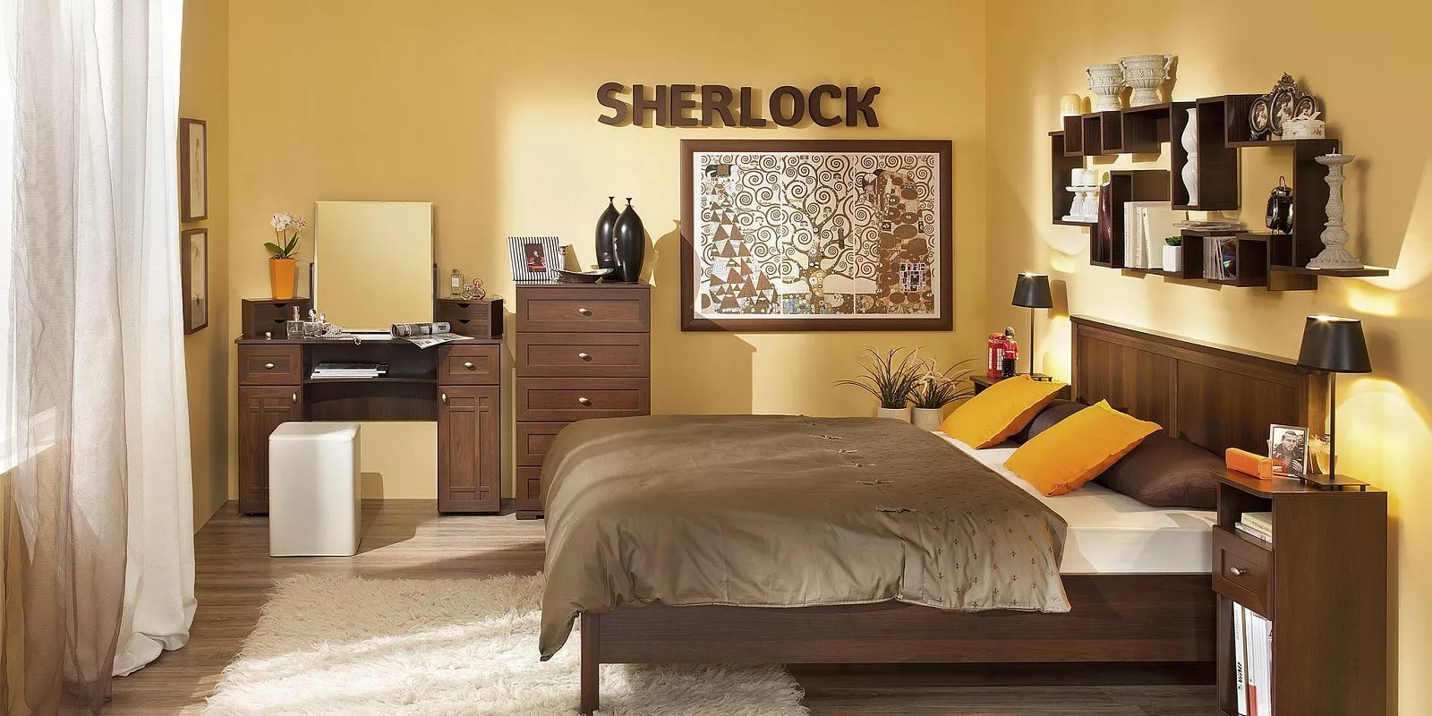 Модульная мебель для спальни Sherlock Орех шоколадный