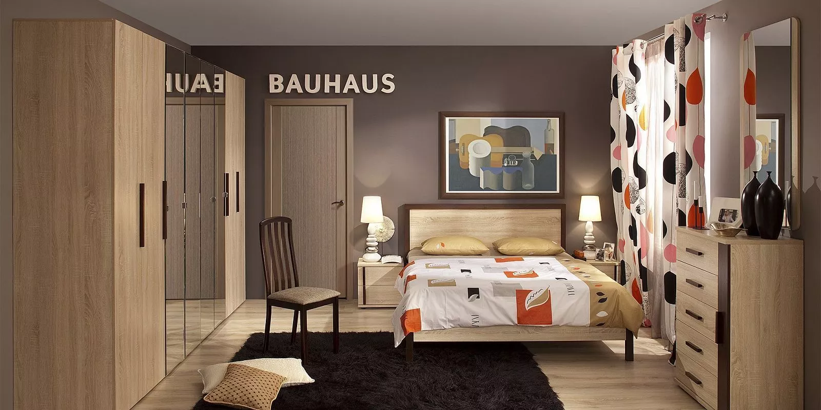 Модульная мебель для спальни BAUHAUS Дуб Сонома