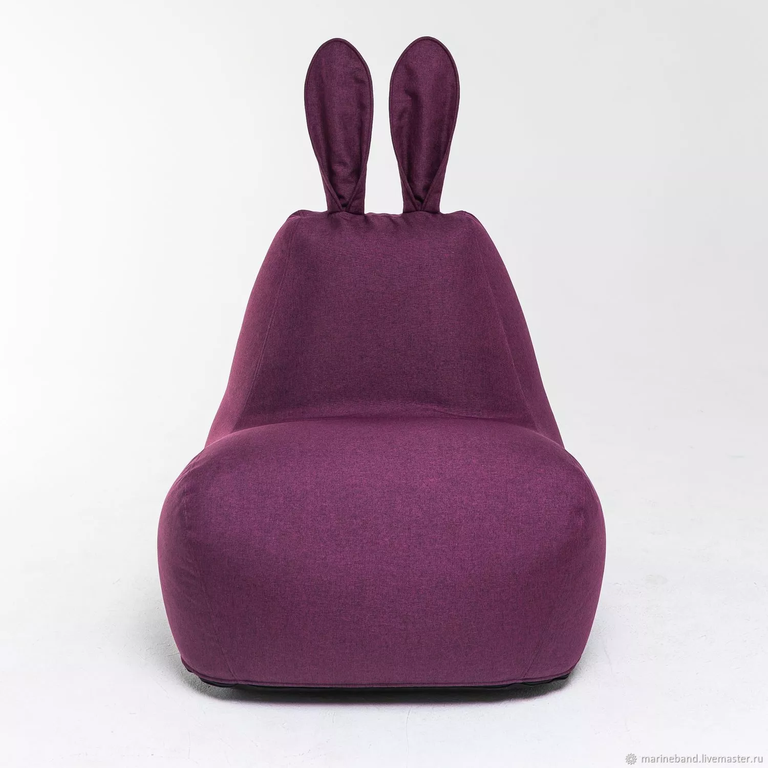 Кресло-мешок Зайчик велюр фиолетовый