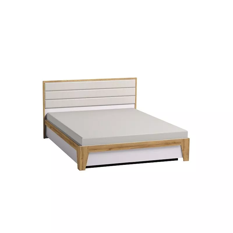Кровать 1800 Люкс Айрис 306 (основание металл) Дуб золотистый / Белый