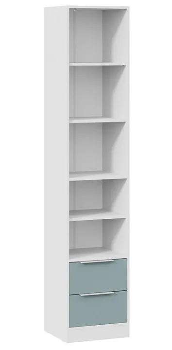 Шкаф комбинированный Марли белый серо-голубой 403.005.000