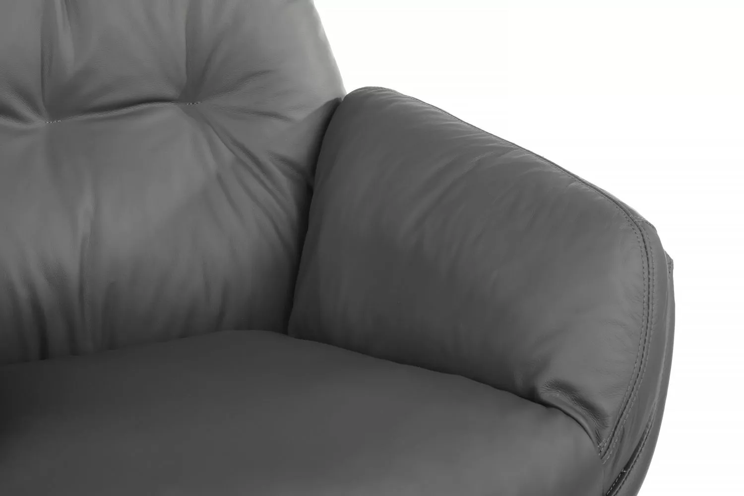 Кресло руководителя из натуральной кожи RIVA DESIGN Marco (LS-262A) серый