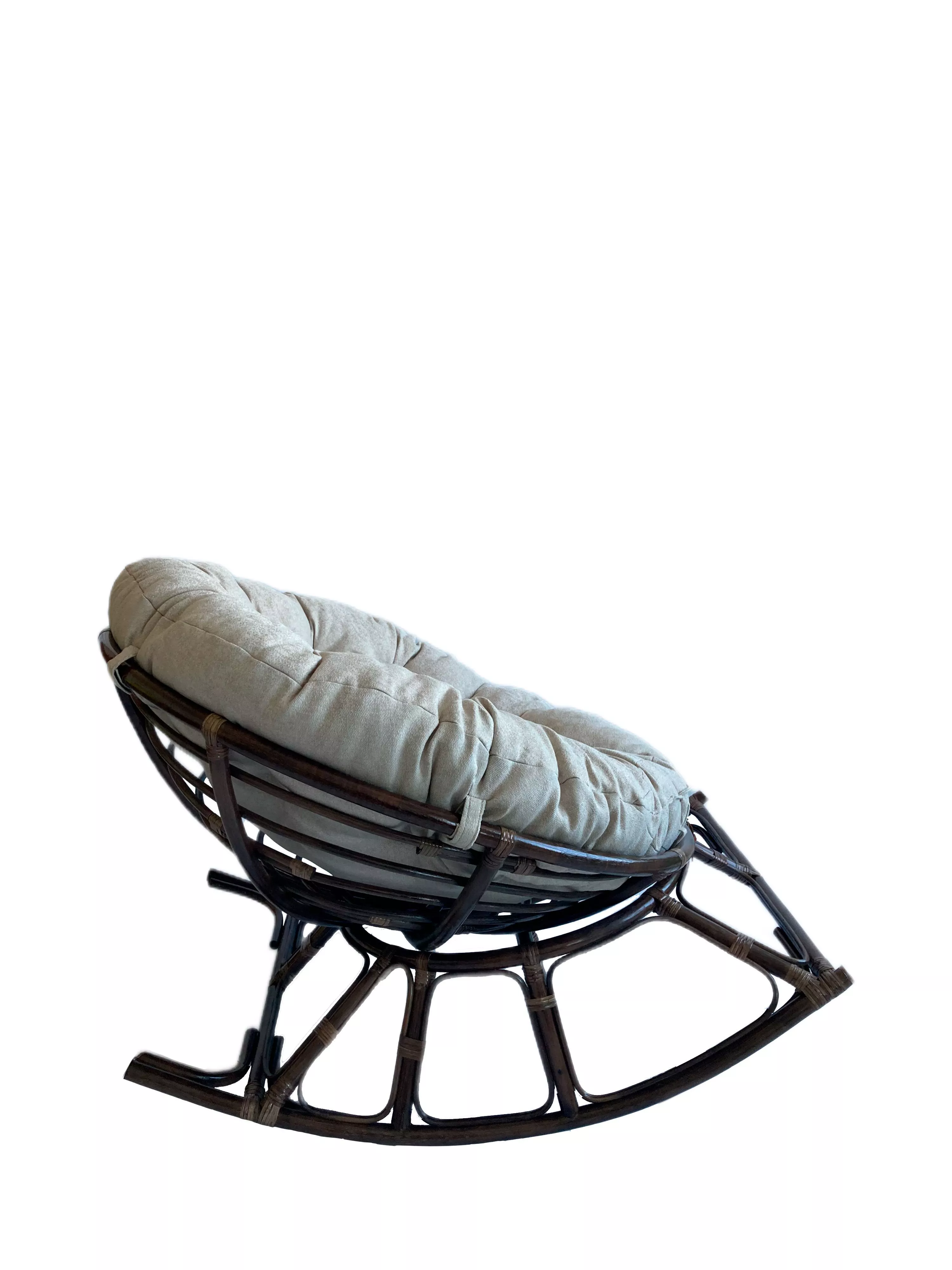 Кресло-качалка из ротанга Папасан 23 01D темно-коричневый