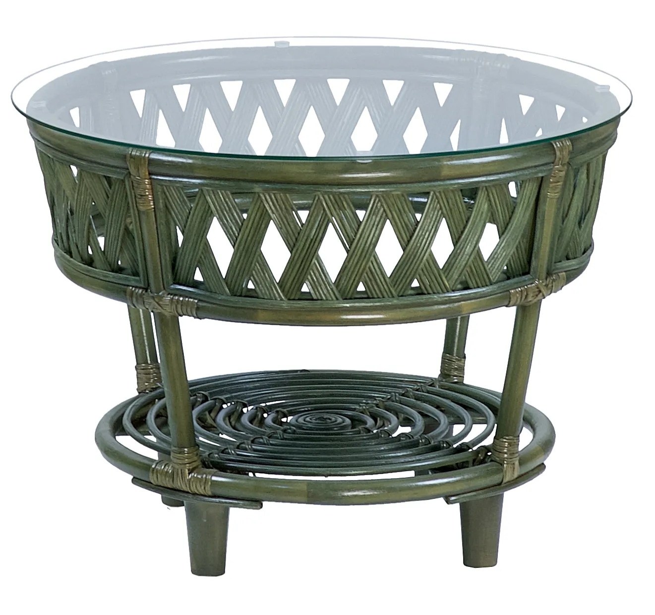 Комплект мебели из ротанга Черчилль (Рузвельт) дуэт с круглым столом олива