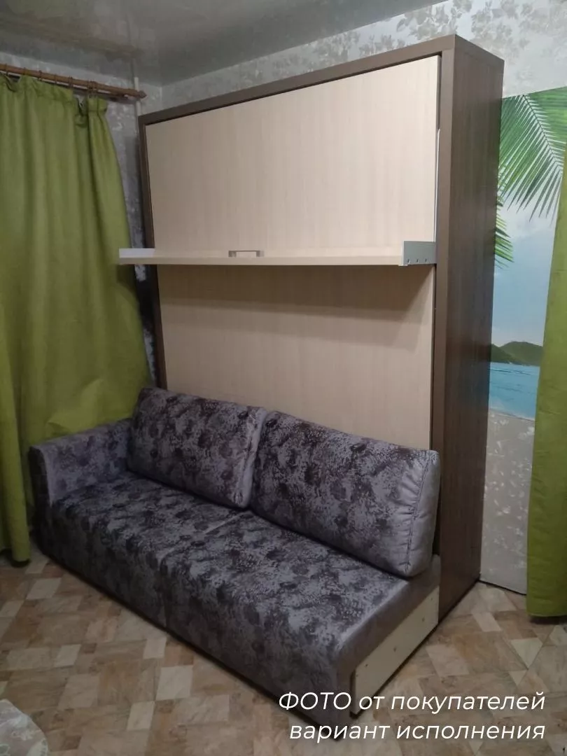 Шкаф диван кровать с пуфом Smart