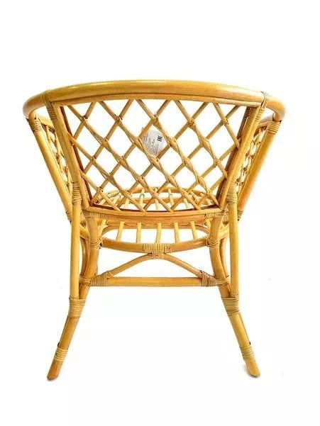 Кресло из ротанга Багама мед (подушки шенилл полные светлые)