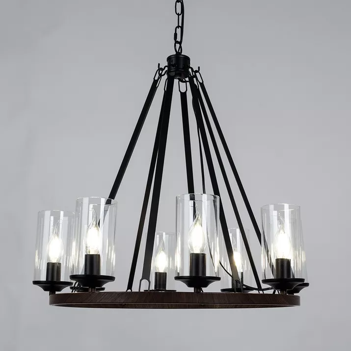 Подвесная люстра Arte Lamp DALIM черный, прозрачный A7014SP-8BK