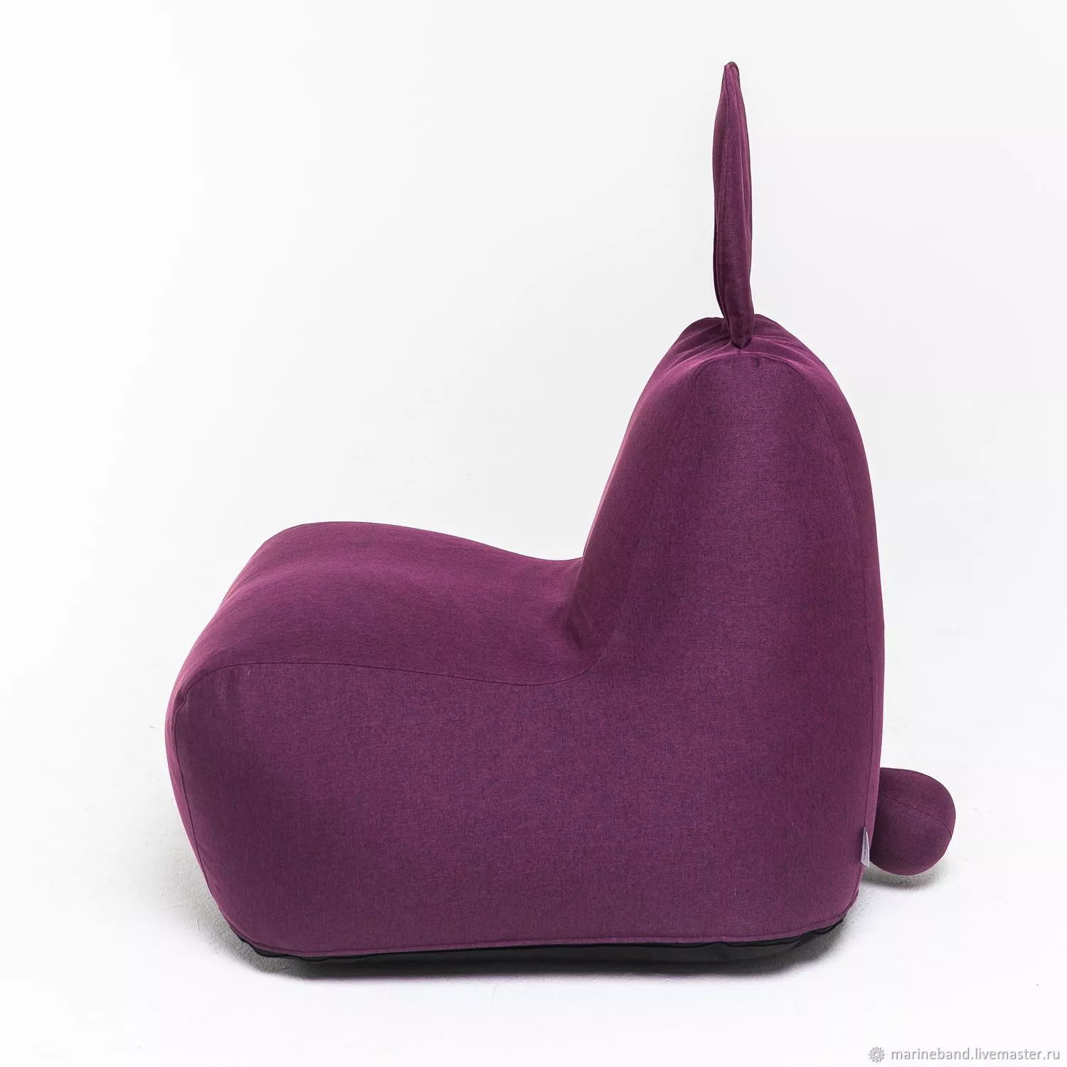 Кресло-мешок Зайчик велюр фиолетовый
