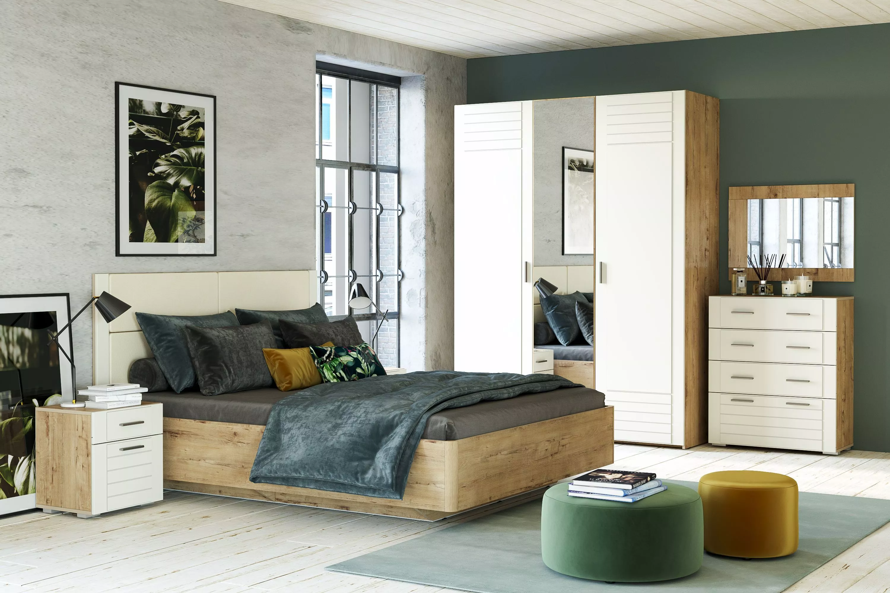 Модульная мебель для спальни Livorno Silva панакота