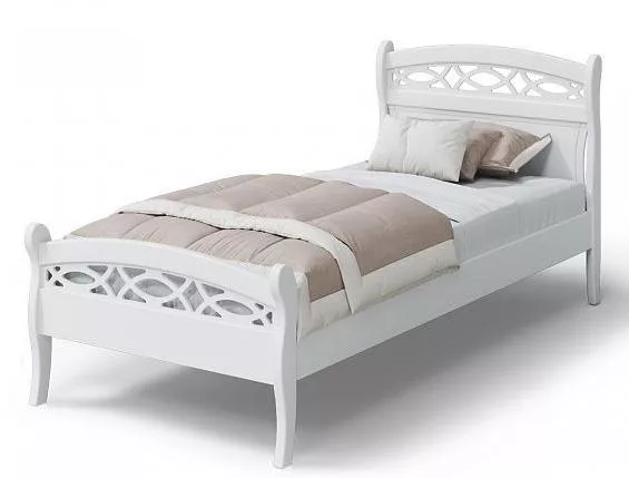 Кровать Натали белый 90х200 МЛК
