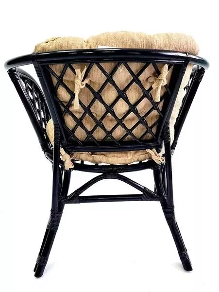 Комплект мебели из ротанга Багама дуэт с круглым столом венге (подушки шенилл обычные светлые)