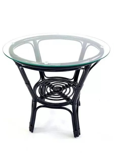 Комплект мебели из ротанга Багама дуэт с круглым столом венге (подушки шенилл обычные светлые)
