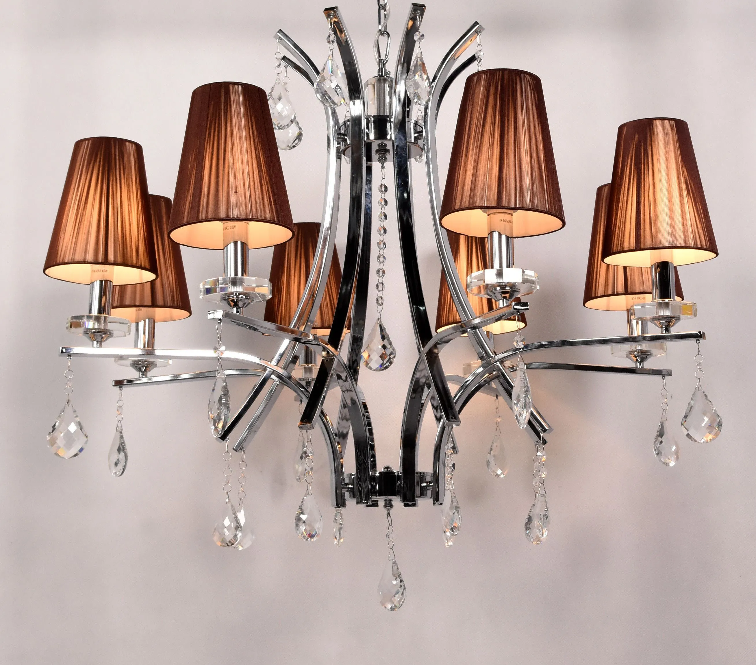 Подвесная люстра Lumina Deco GLAMOUR LDP 66247-8 BR+CHR