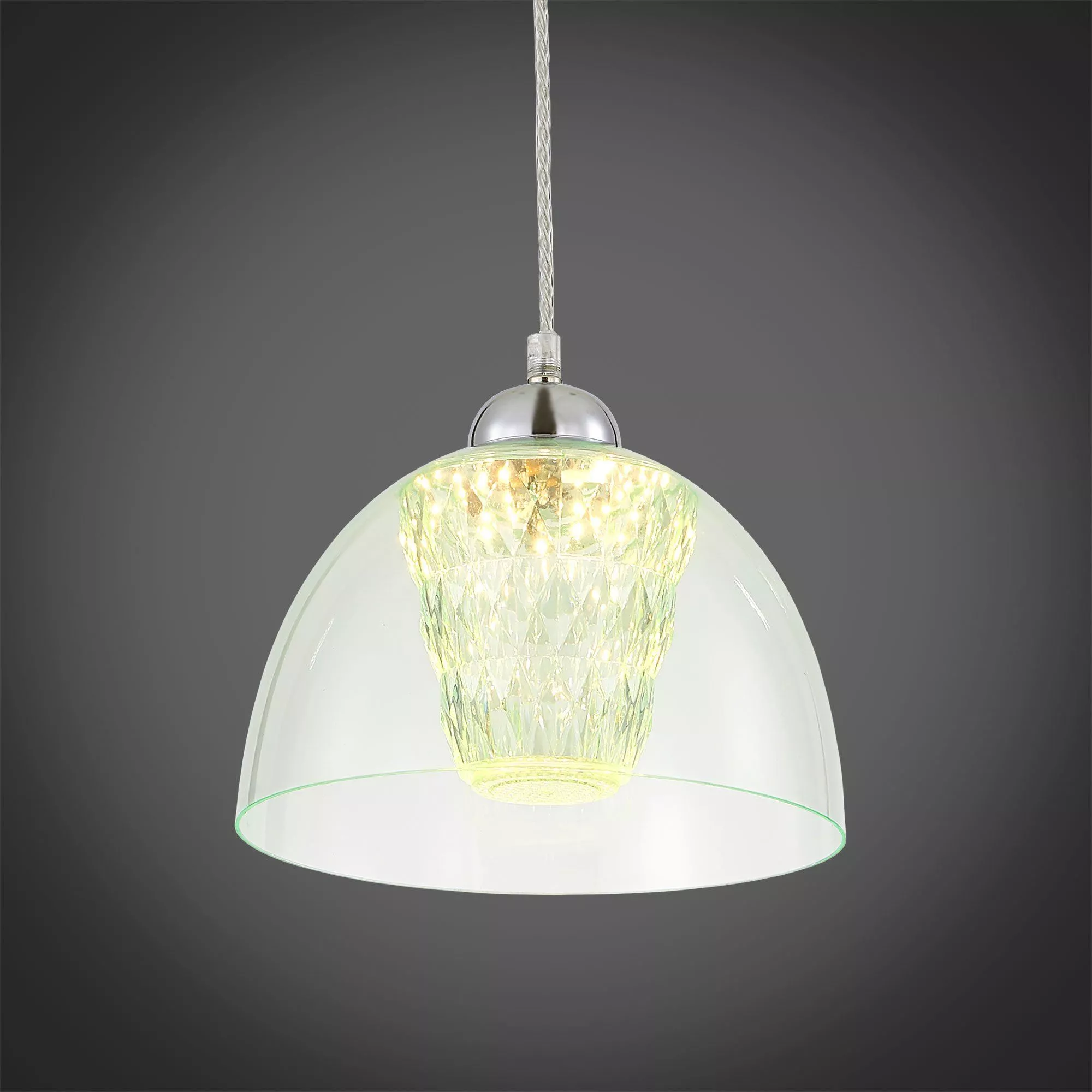 Потолочный подвесной светильник Топаз зеленый Citilux CL717113