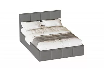 Кровать Октавия 1800 с ПМ и бельевым ящиком лана серый