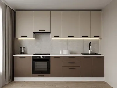 Кухонный гарнитур Латте 3000 Sanvut высокий верхний шкаф 950 мм
