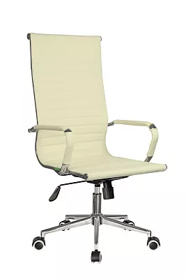 Кресло руководителя Riva Chair Hugo 6002-1S с высокой спинкой светло-бежевый