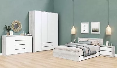 Мебель для спальни Лори ДС-2 дуб серый / белый МЛК