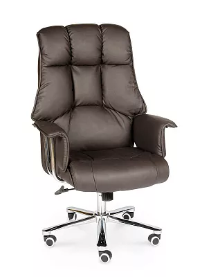 Кресло руководителя Президент темно-коричневая экокожа H-1133-322 NORDEN