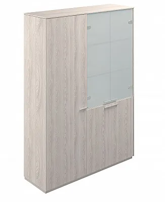 Шкаф для одежды+Шкаф высокий с матовым стеклом NORDEN Atlas YN NZ-0303+NZ-0341.YN.YN