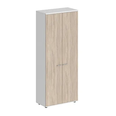 Шкаф высокий NORDEN Sigma двухдверный / задняя стенка HDF (800х400х1955) SG.801.WH.OL